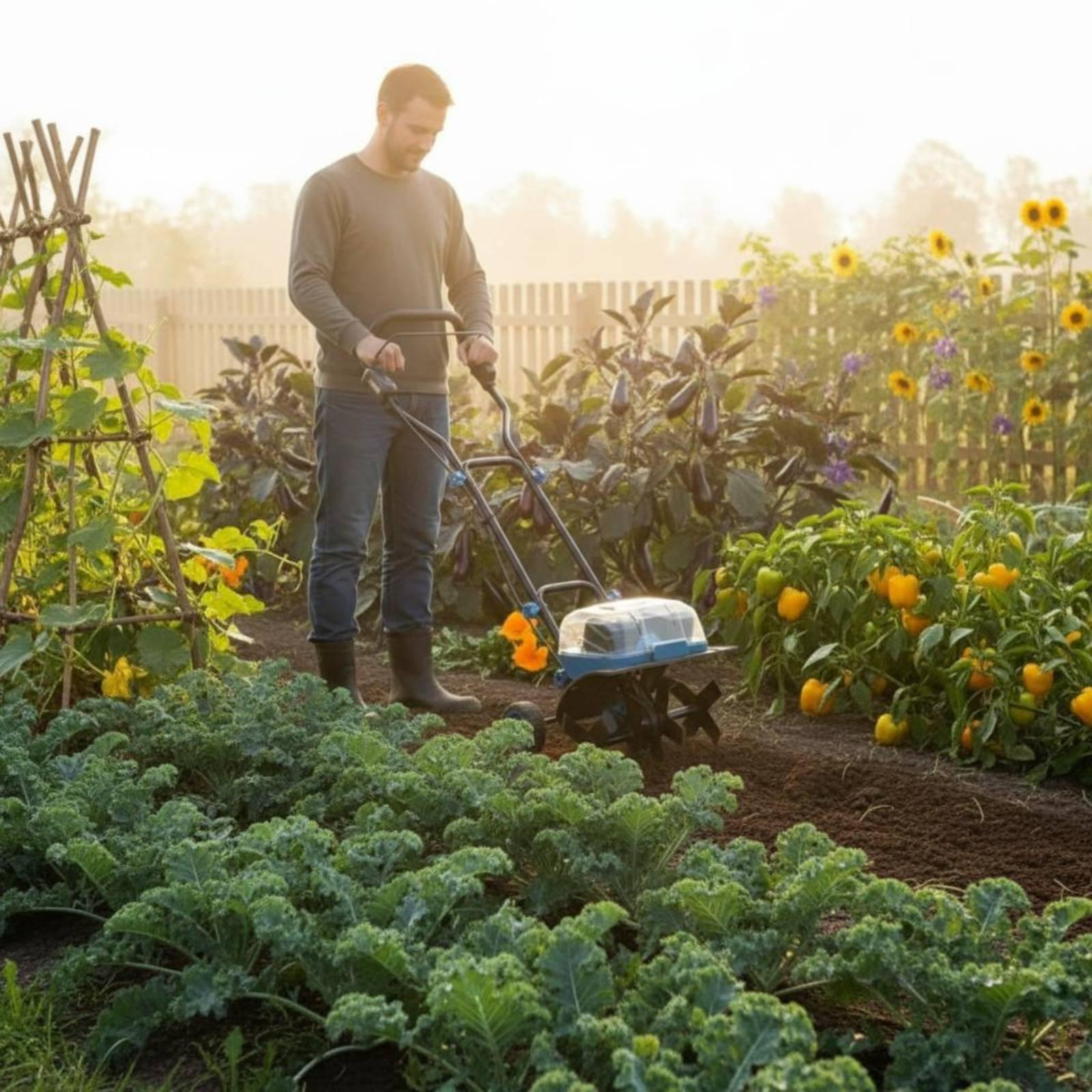 Farming Farmer - Motozappa Multifunzione 40V a Batteria, Coltivatore