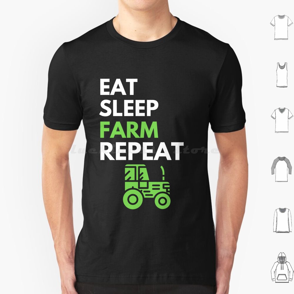 Farming Farmer - Maglietta Eat Sleep Farm Repeat per