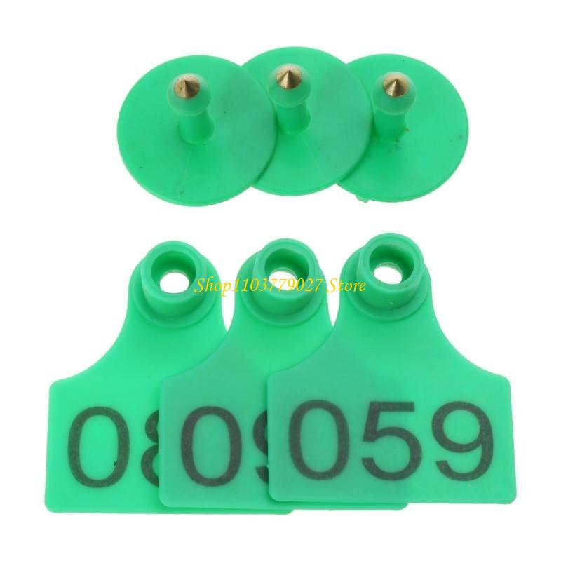 Livestock Ear Tag - C4DF 001-100 Numero Etichette in plastica