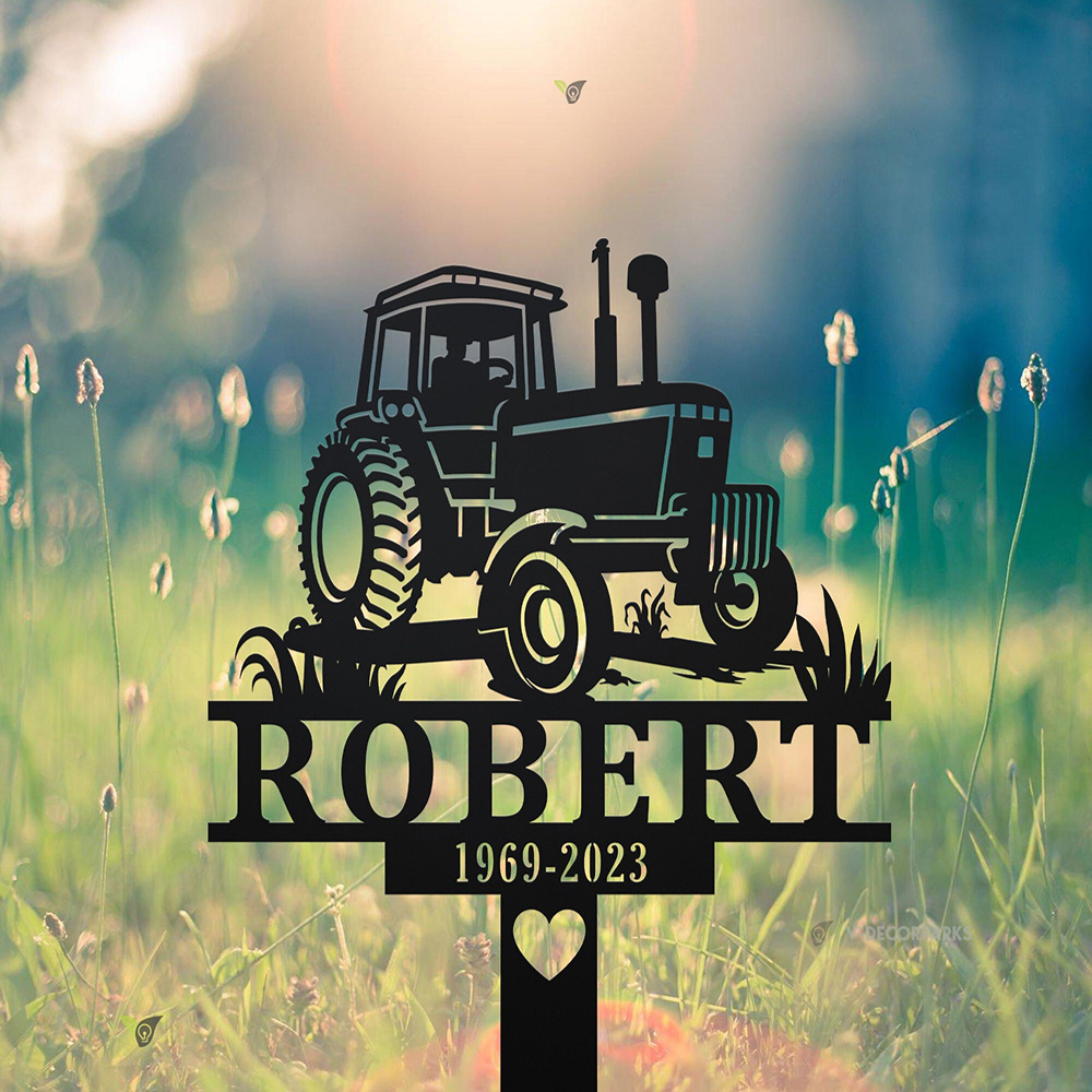 Farming Farmer - Piastrina Commemorativa Personalizzata in Metallo per