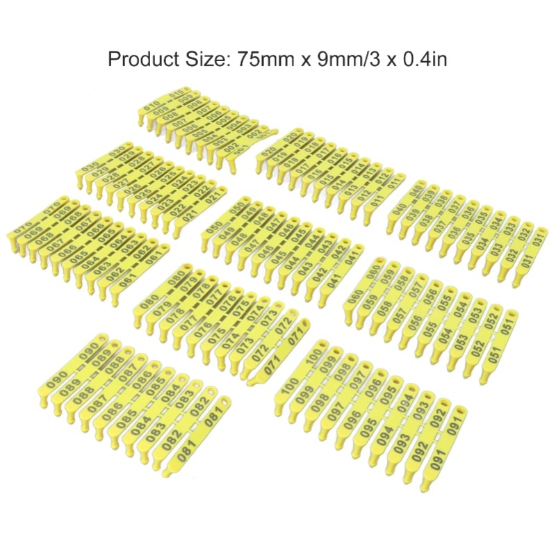 100 Pezzi 001-100 Targhette Au - Livestock Ear Tag recensione e prezzo